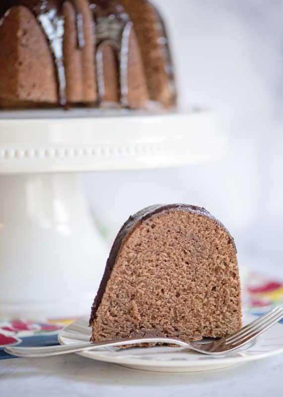 Chocolate Pound Cake with Fudge Glaze