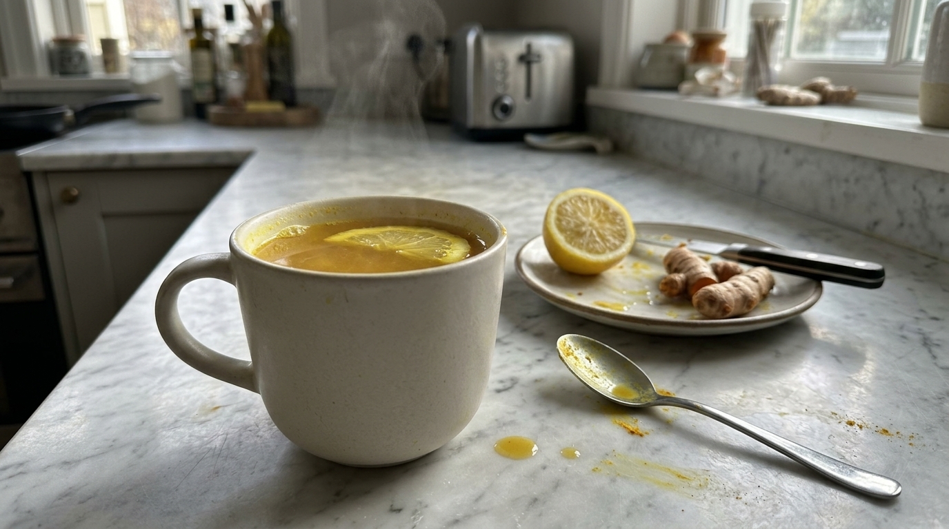 Healthy 3-Ingredient Ginger Lemon Water