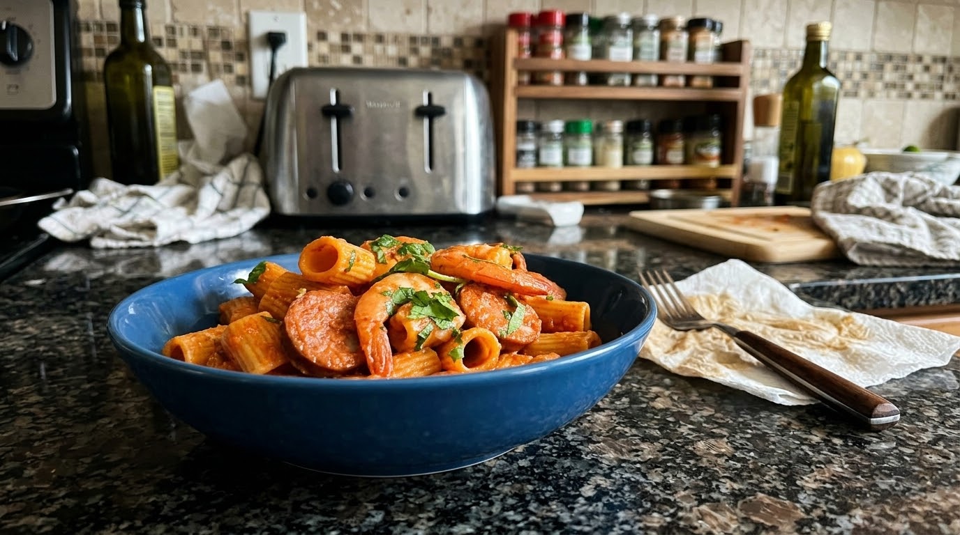 Creamy Shrimp and Sausage Pasta