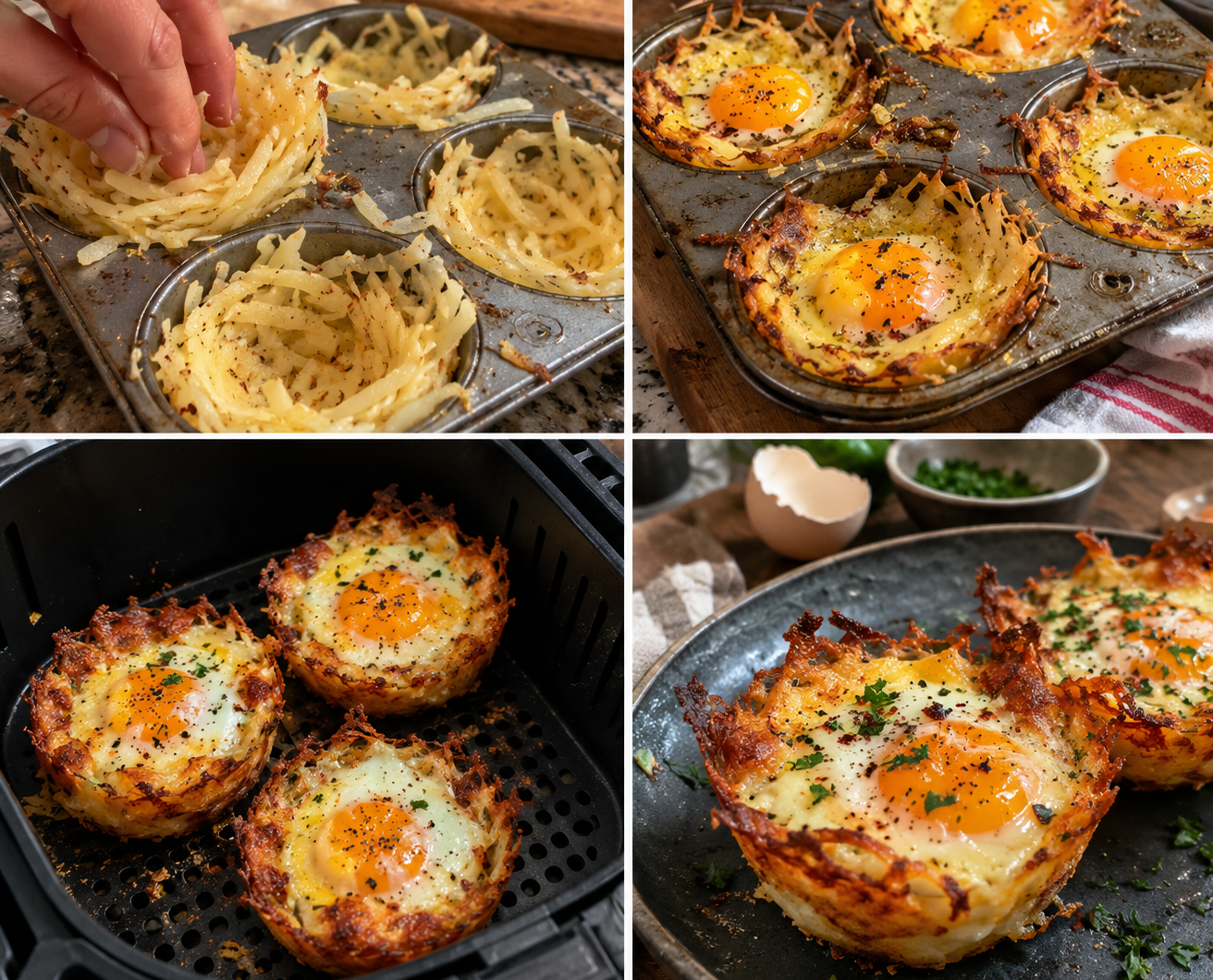 Air Fryer Potato Egg Cups Recipe