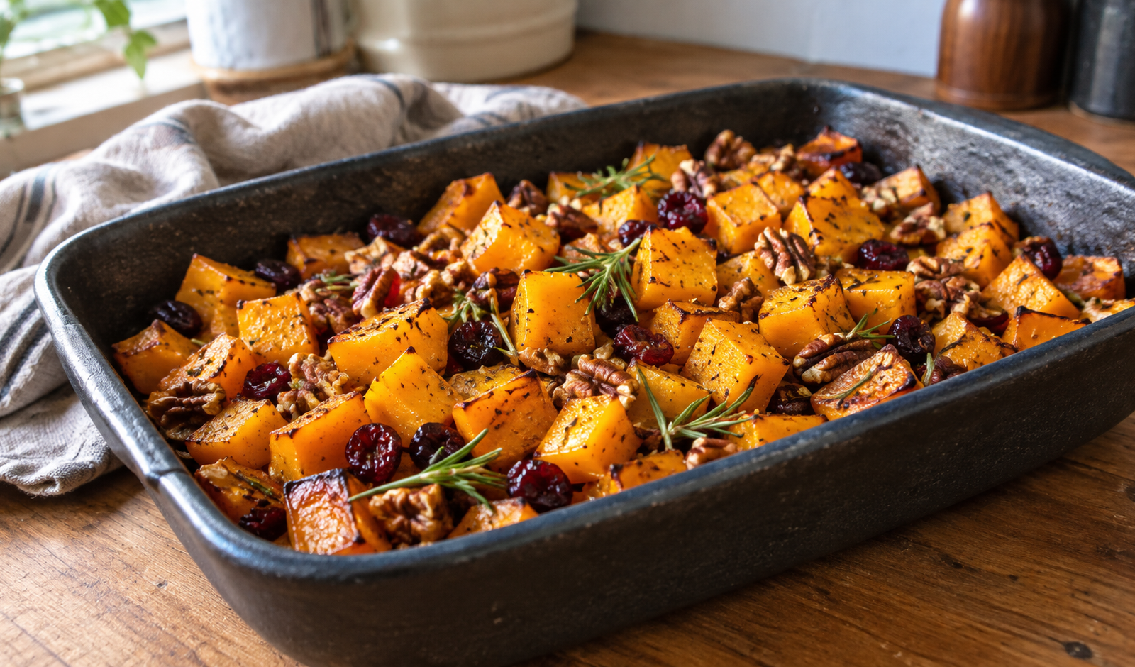 Maple Roasted Butternut Squash with Thyme