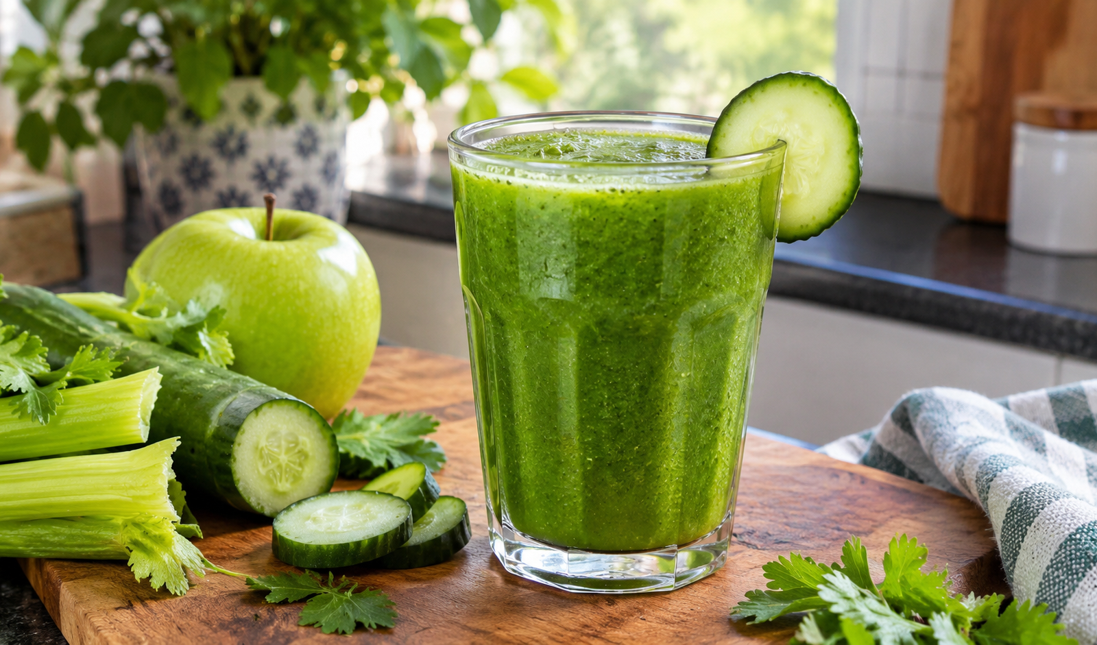 Healthy Homemade Fresh Green Juice