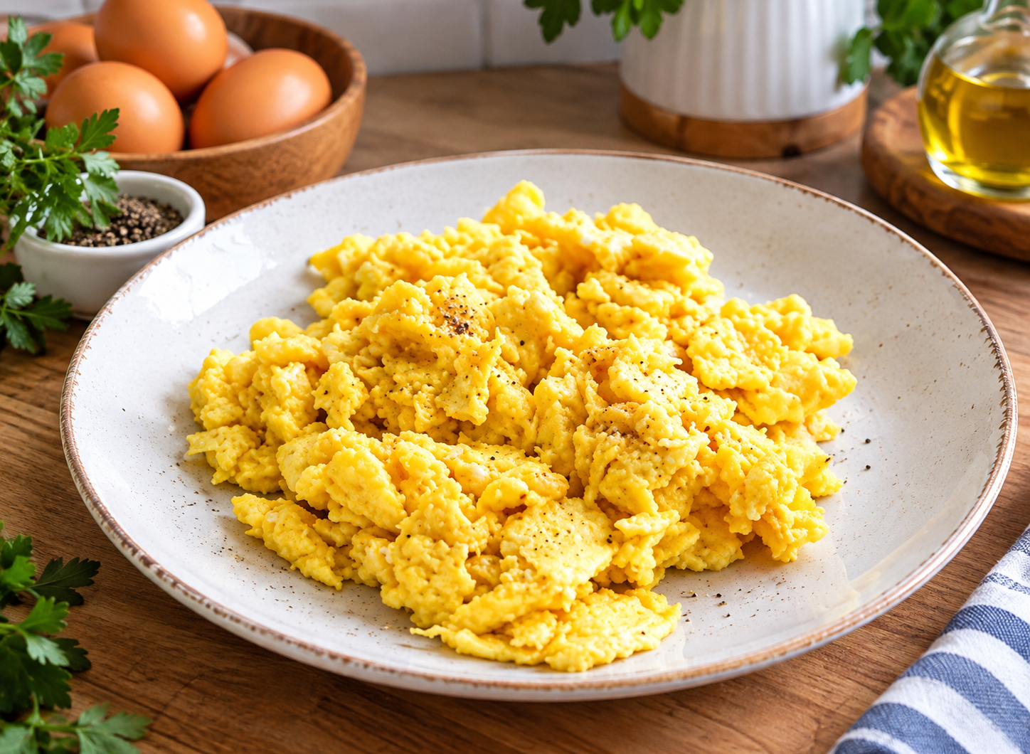 Creamy  Healthy Soft Scrambled Eggs